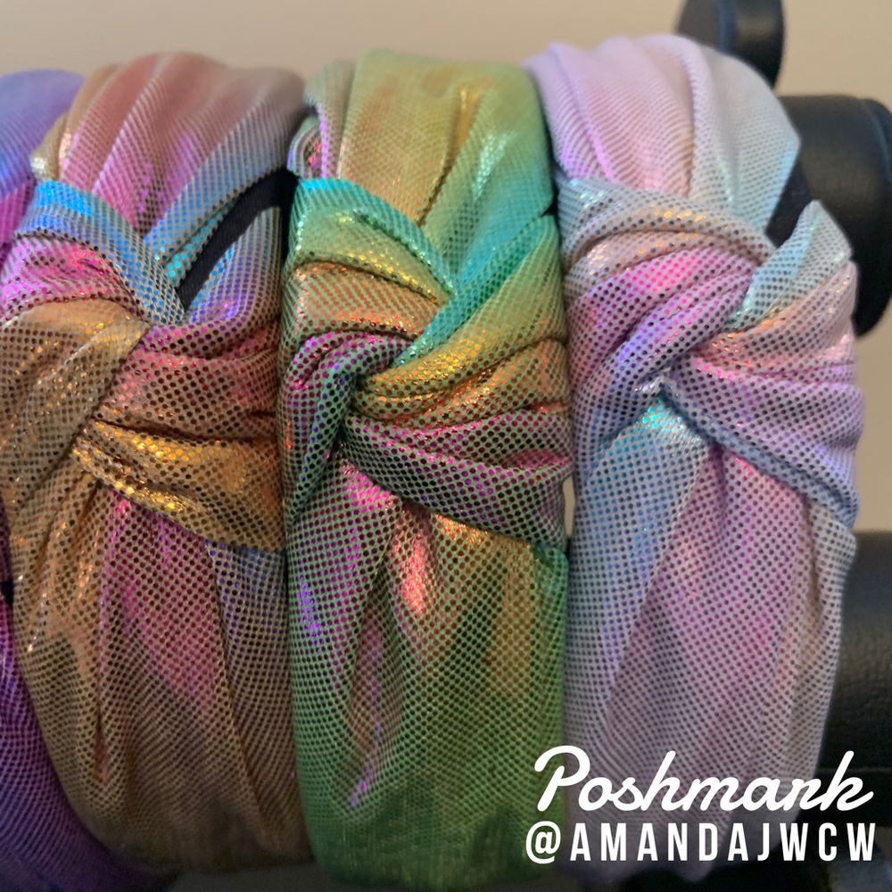 4 for $34 - Mermaid Metallic Rainbow Headbands - Picture 7 of 8